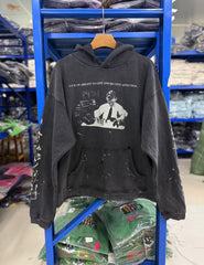 ERD Grunge Distressed Statement Streetwear Hoodie