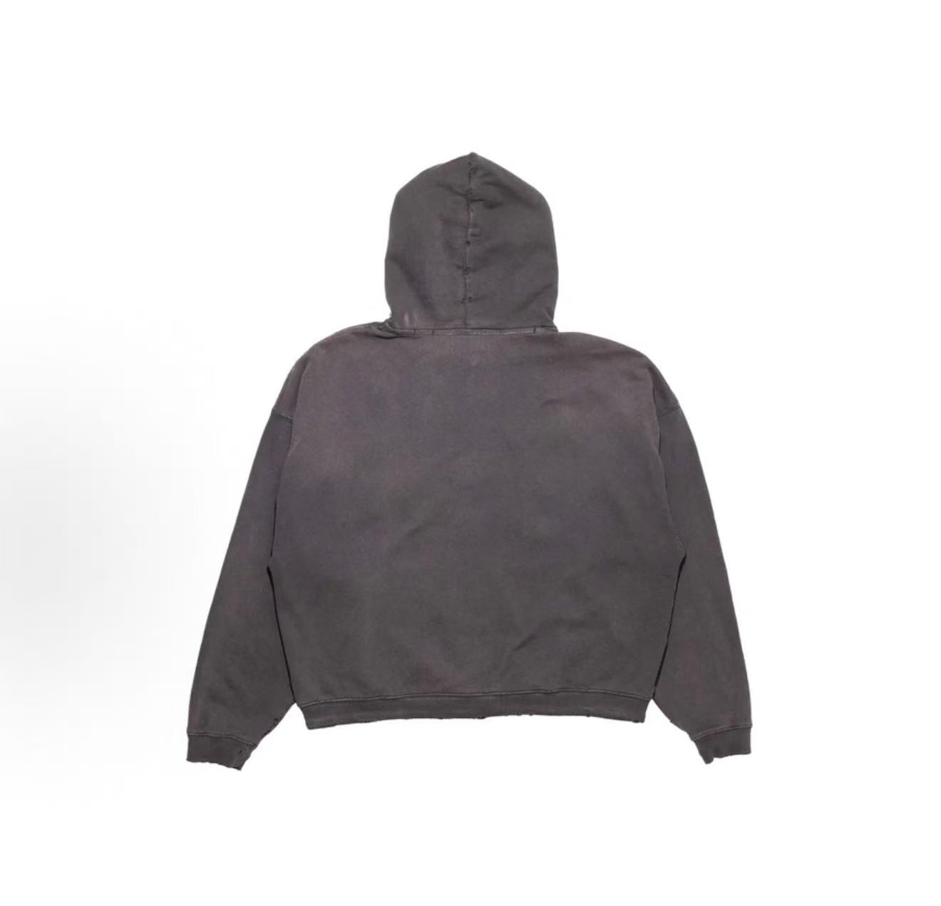 ERD Grunge Minimal Streetwear Zip‑Up Hoodie