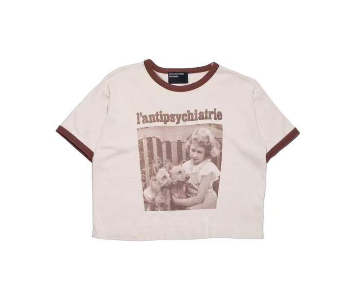 ERD L'antipsychiatrie Ringer Cropped Tee