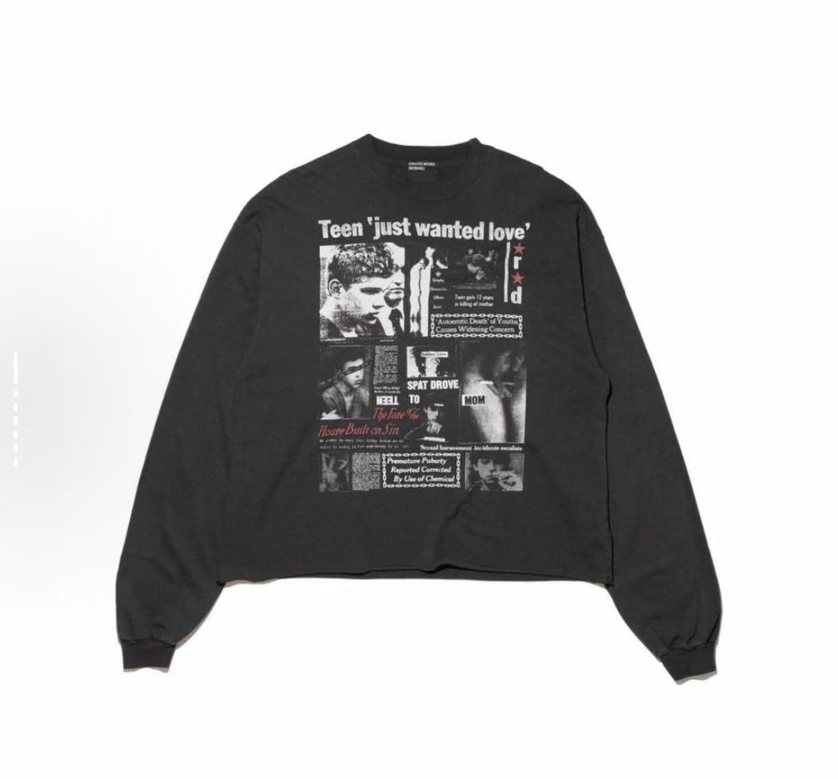 ERD Vintage Press Clipping Long Sleeve Tee