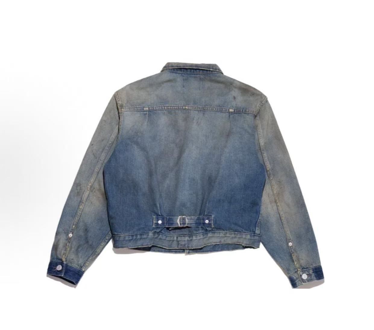 ERD Distressed Cropped Denim Jacket