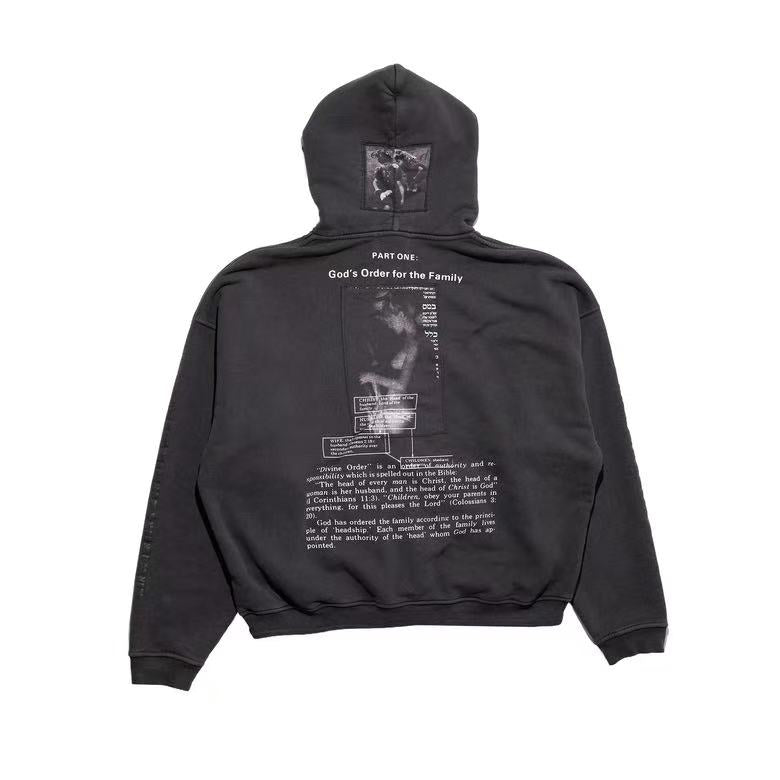 ERD Grunge Art Statement Streetwear Zip‑Up Hoodie