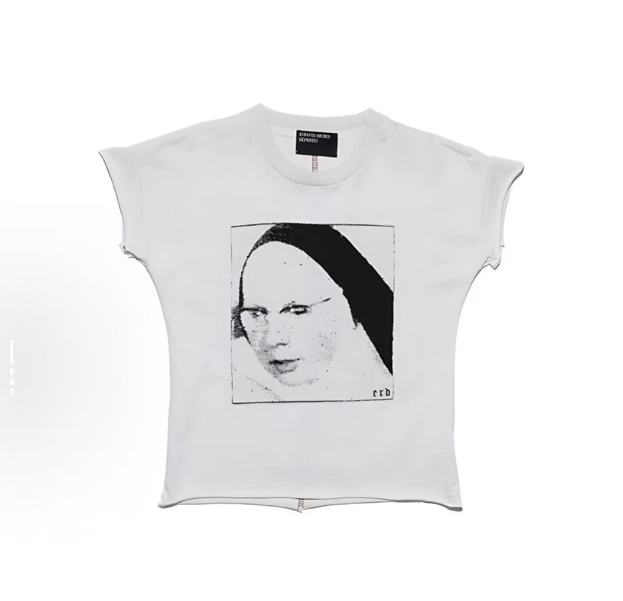 ERD Nun Portrait Cap Sleeve Cropped Tee