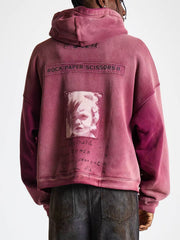 ERD Vintage Grunge Archive Streetwear Zip‑Up Hoodie