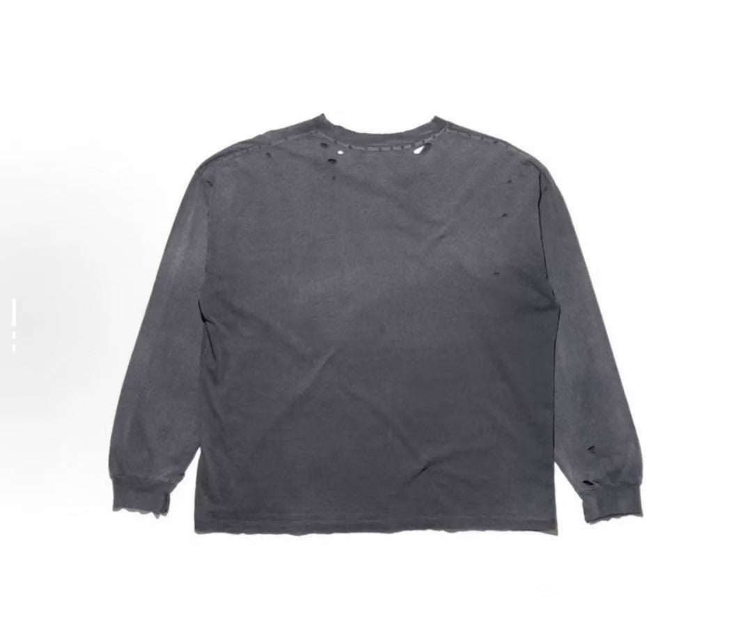 ERD Classic Logo Distressed Long Sleeve Tee
