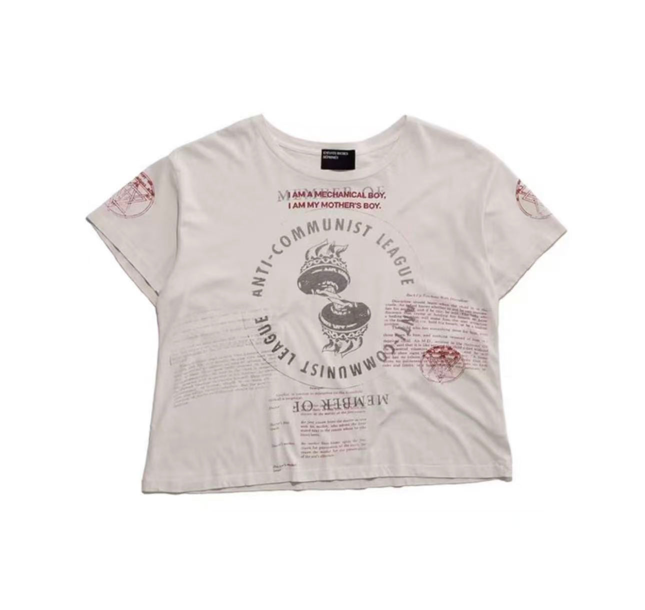 ERD League Symbol Text Cropped Vintage Tee