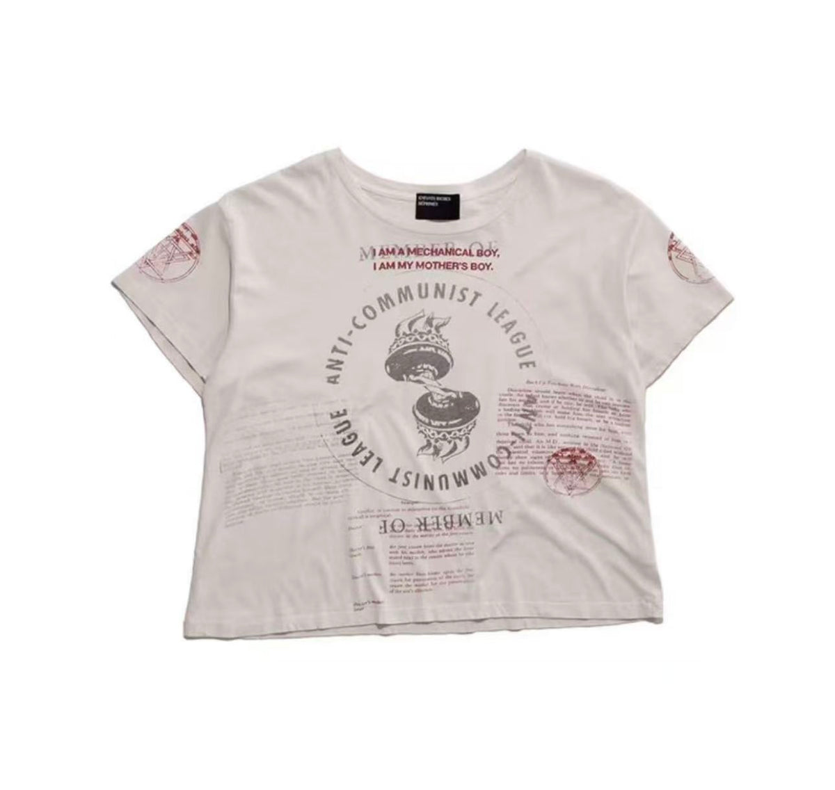 ERD League Symbol Text Cropped Vintage Tee