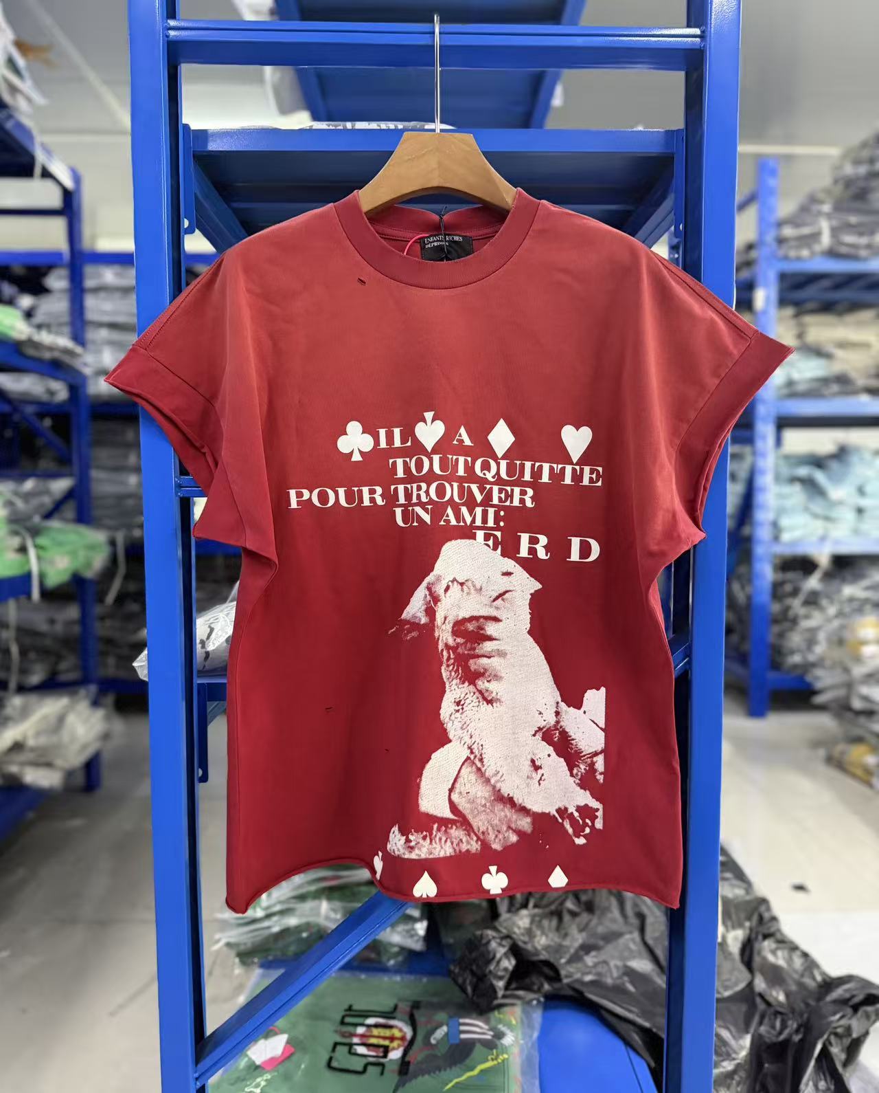 ERD Playing Card Distressed Vintage Cropped Tee