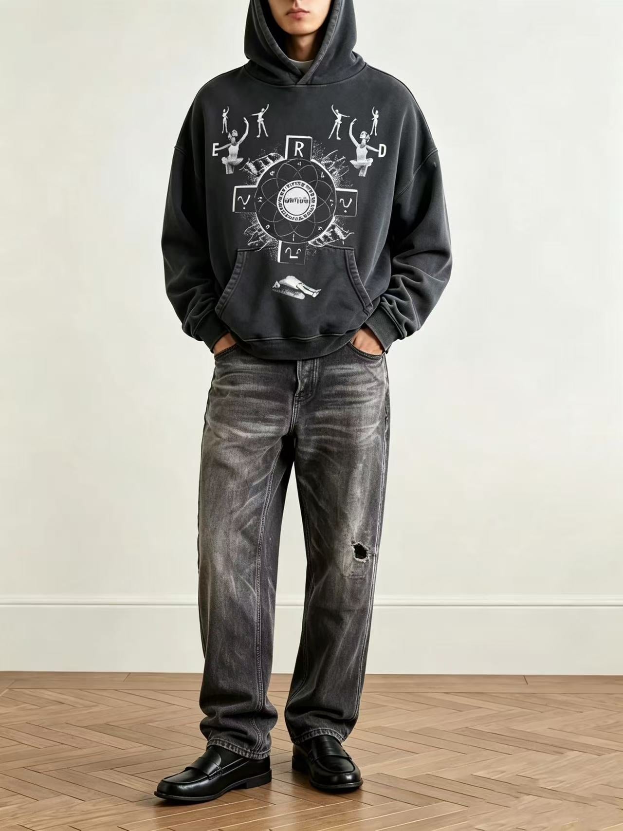 ERD Grunge Occult Ballet Streetwear Hoodie