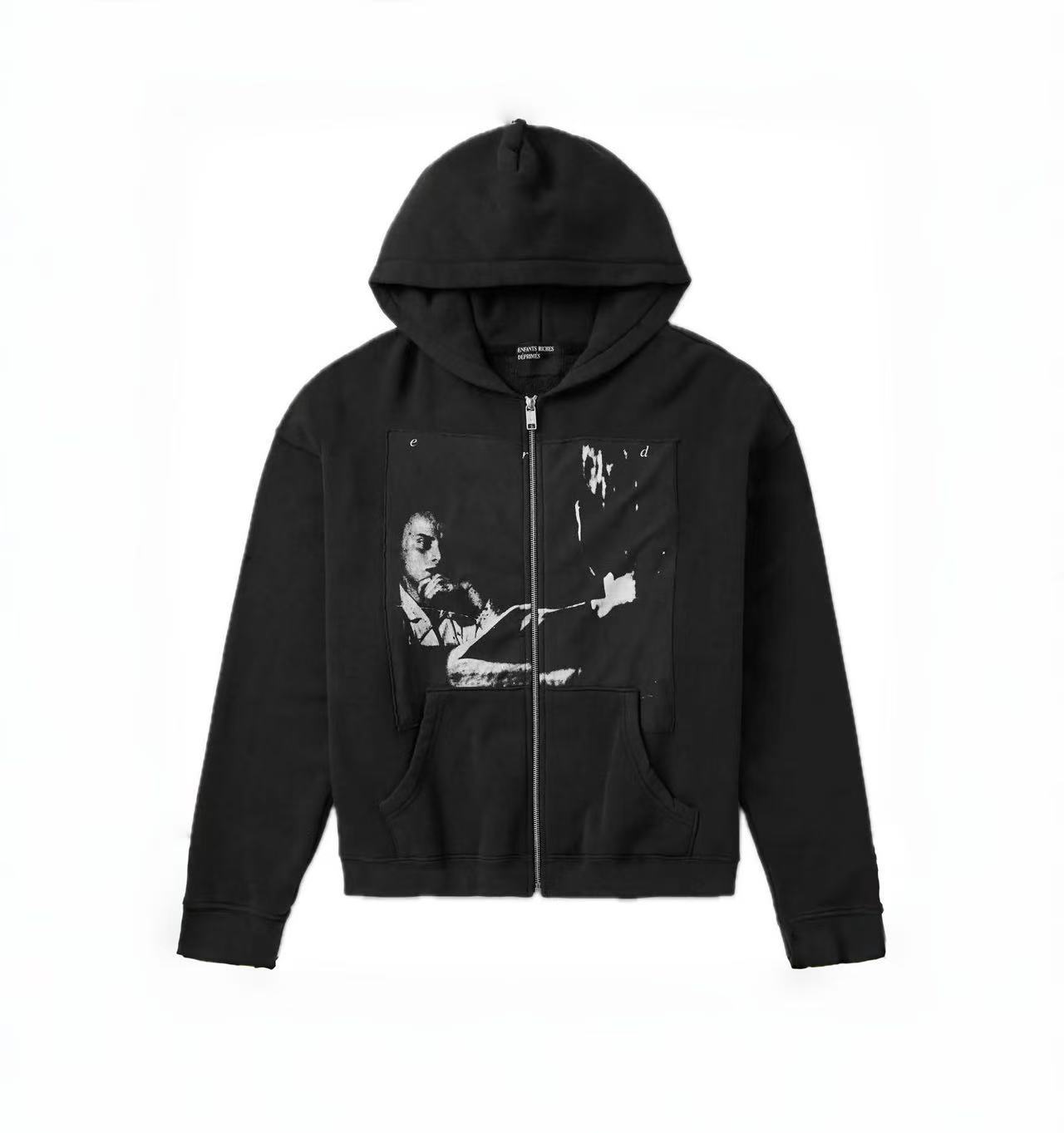 ERD Avant‑Garde Streetwear Cropped Zip Hoodie