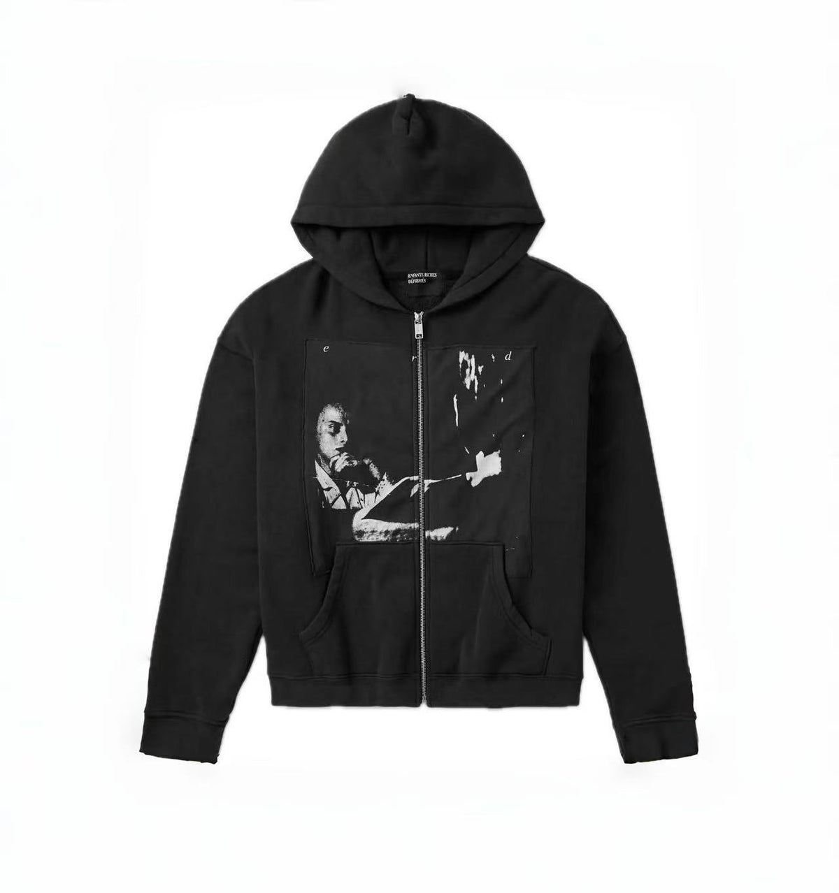 ERD Avant‑Garde Streetwear Cropped Zip Hoodie