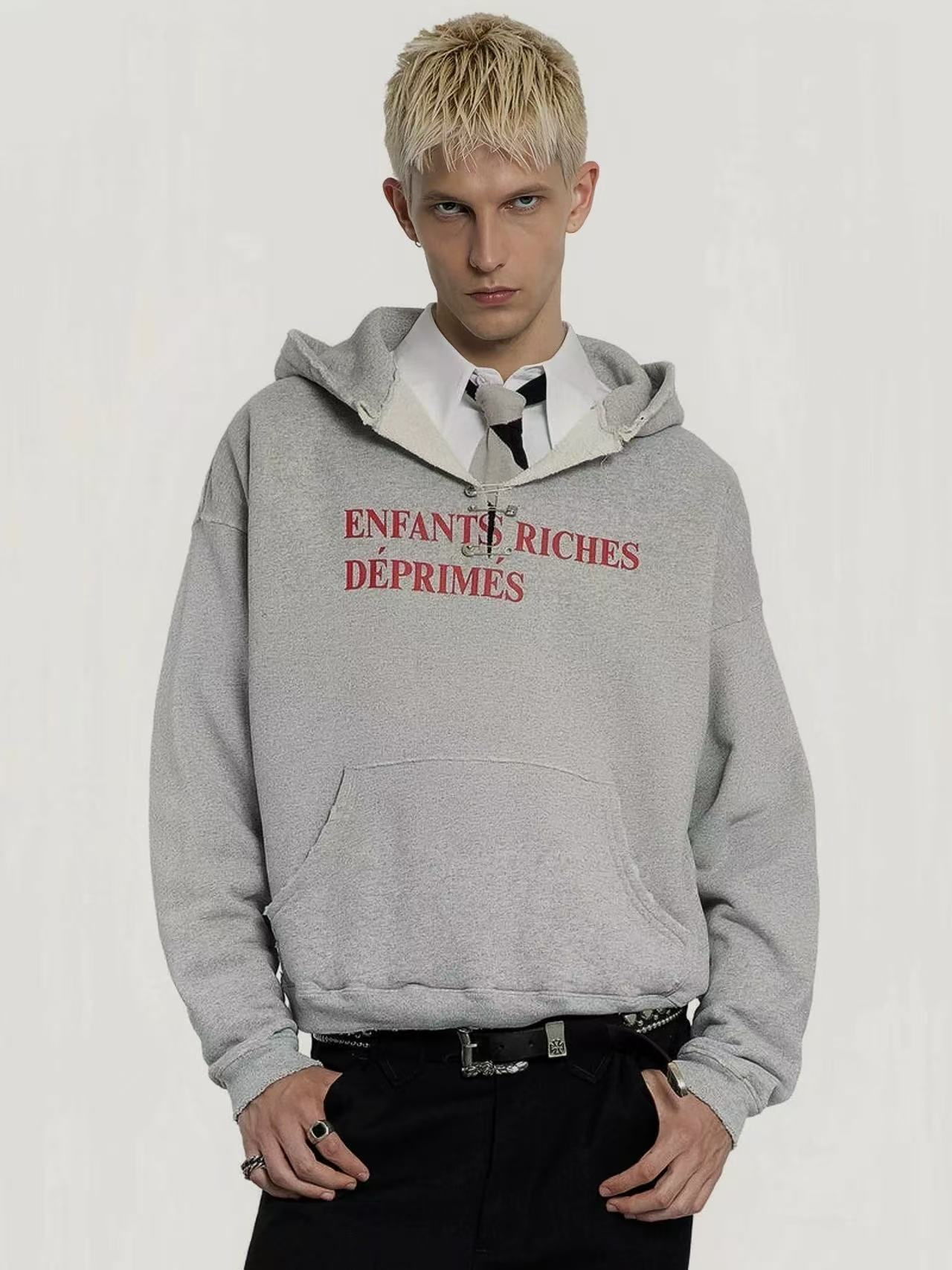 ERD Red Logo Sleeve Printed Hoodie