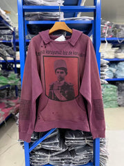 ERD Faded Vintage Collage Streetwear Hoodie