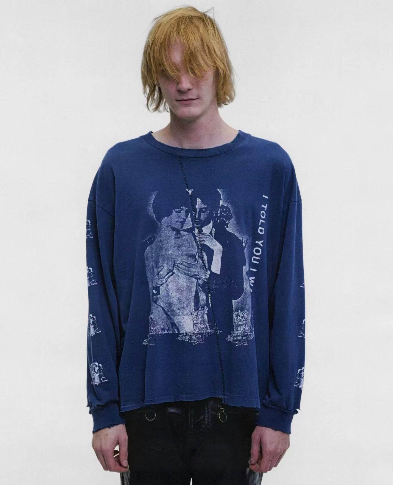 ERD I Told You I Was Sick Distressed Dual‑Sided Long Sleeve Tee