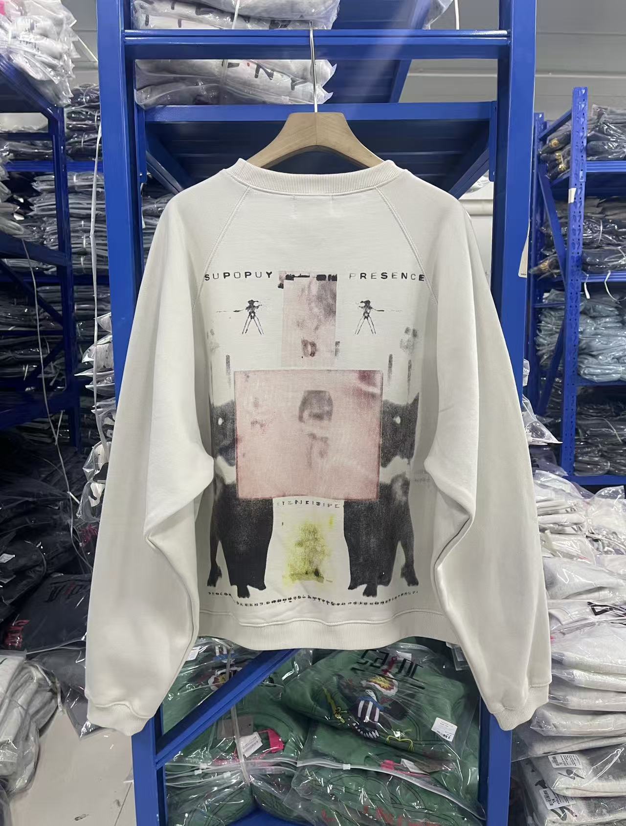 ERD Newspaper Print Cropped Sweatshirt