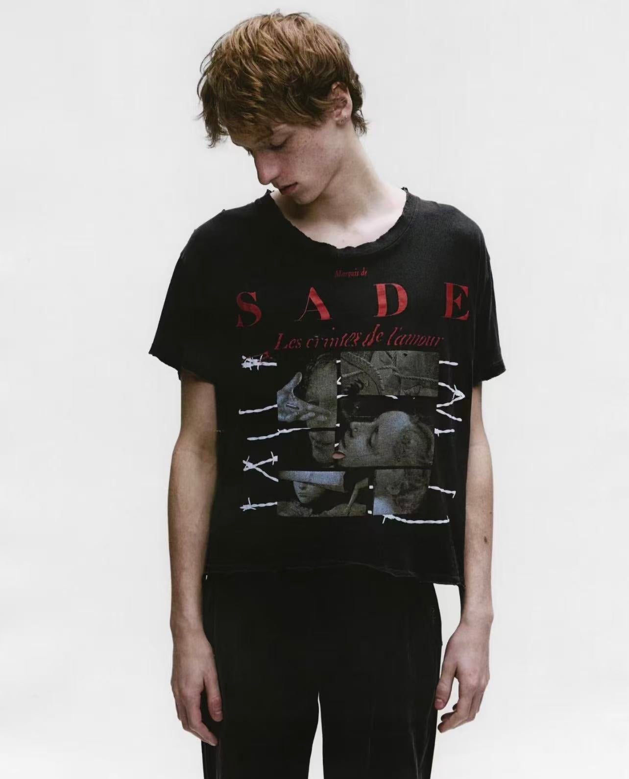 ERD Sade Destroyed Cropped Vintage Tee