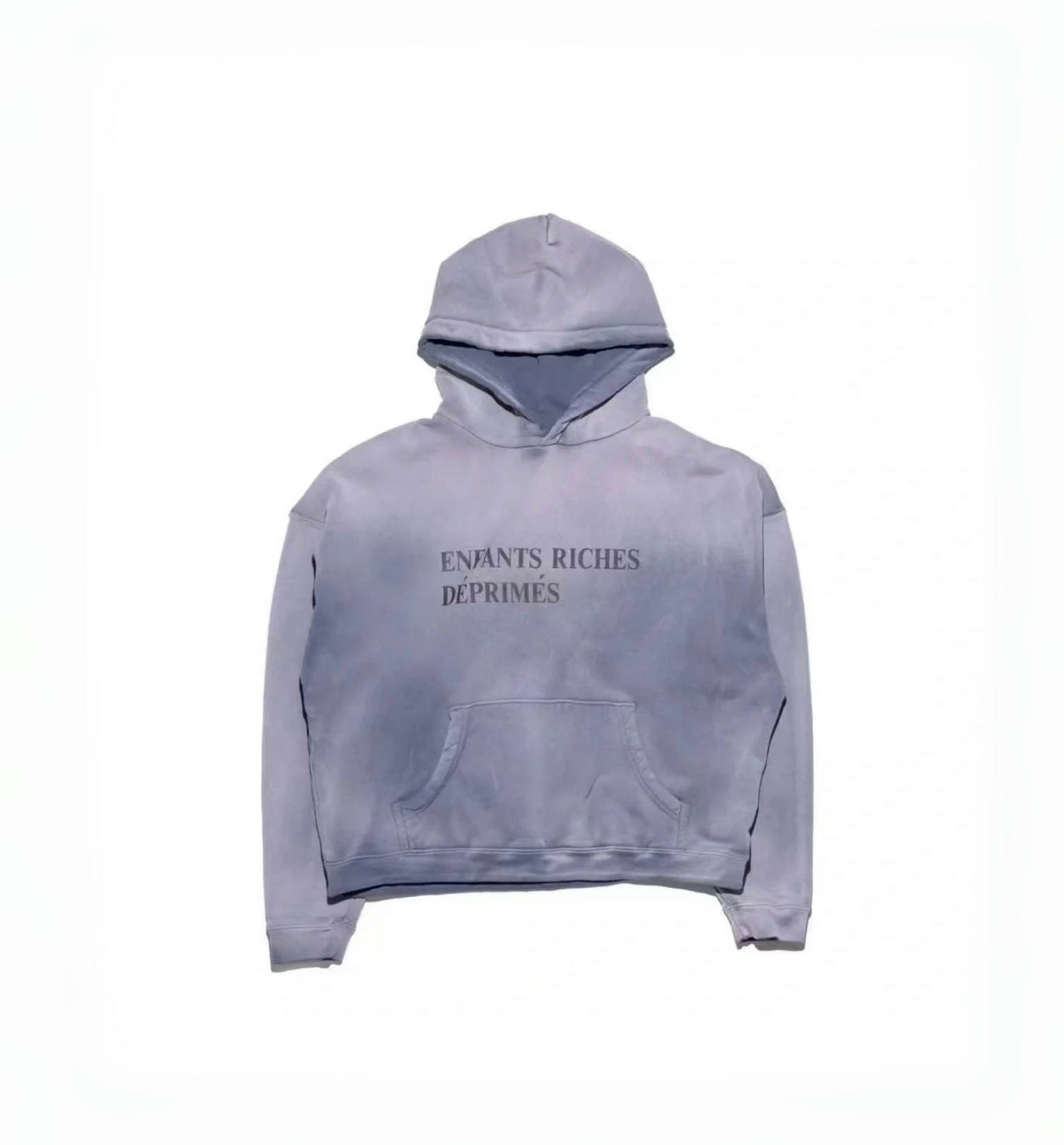 ERD Sun‑Faded Distressed Pullover Hoodie