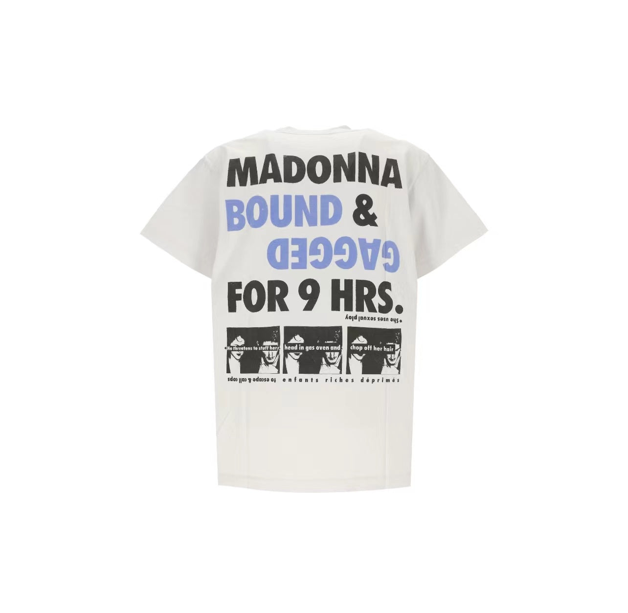 ERD Blue Stripe Vintage Photo Print Boxy T‑Shirt