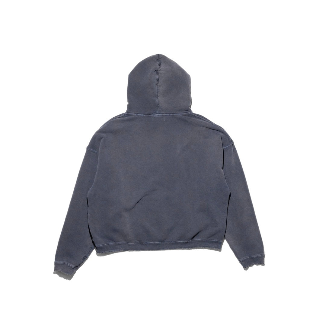 ERD Raw‑Edge French Text Hoodie