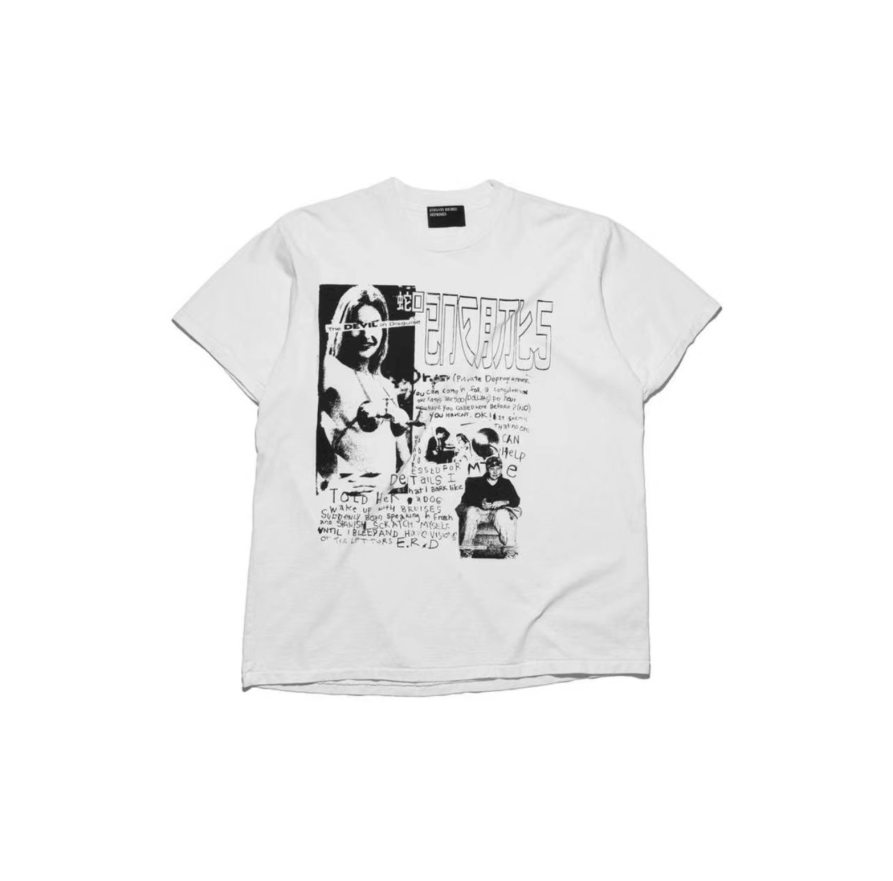 ERD Multi‑Image Sketch Art Print Boxy T‑Shirt