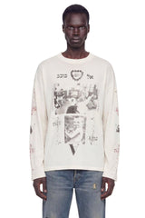 ERD Symbol Collage Mock Neck 3/4 Sleeve Tee