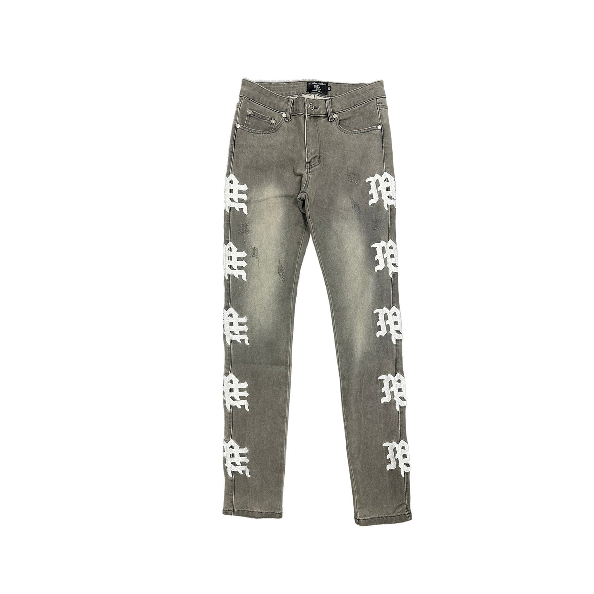 ‘Ash’ Grey Monogram Denim