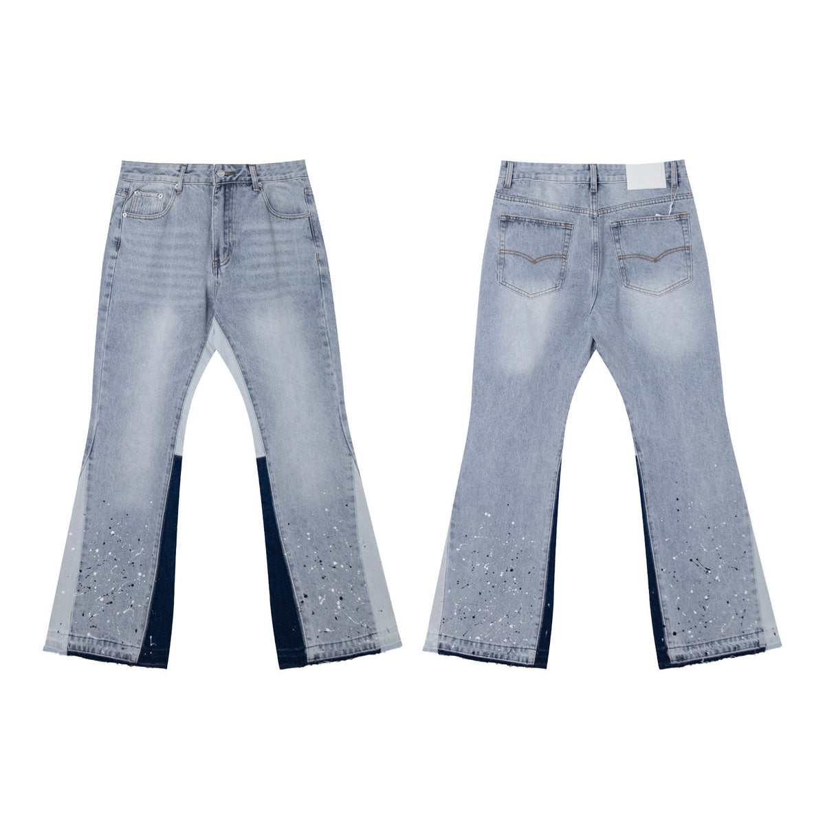 Gallery Dept Multi‑Panel Paint‑Splatter Flare Jeans