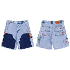 Gallery Dept Paint‑Splatter Carpenter Denim Shorts
