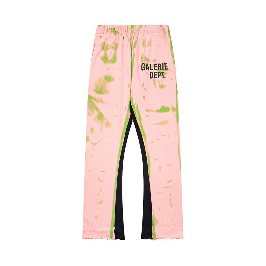 Gallery Dept Green Splash Flare Sweat Pants