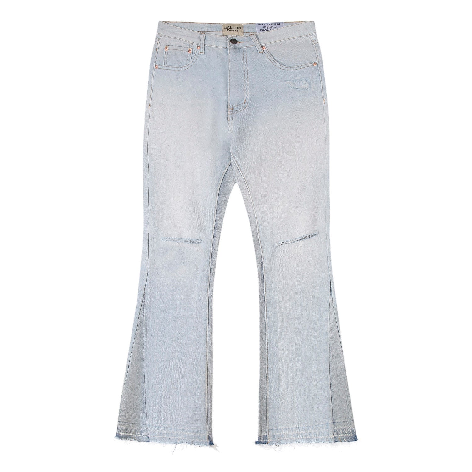 Gallery Dept Slit‑Knee Flare Distressed Jeans