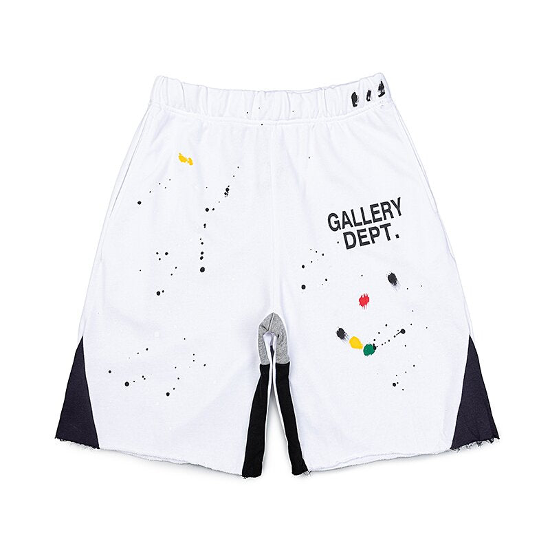 Gallery Dept Paint‑Splatter Spliced Sweat Shorts