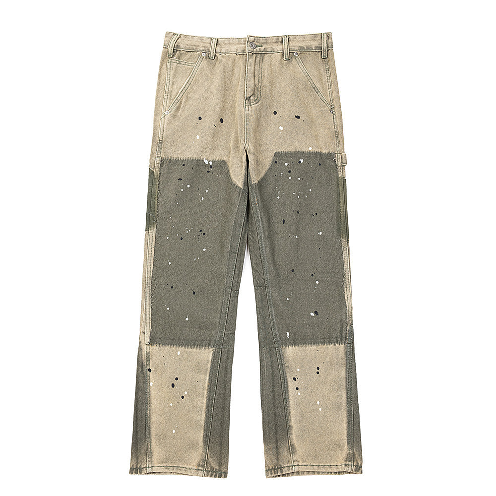 Gallery Dept Patchwork Paint‑Splatter Carpenter Pants