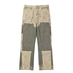 Gallery Dept Patchwork Paint‑Splatter Carpenter Pants