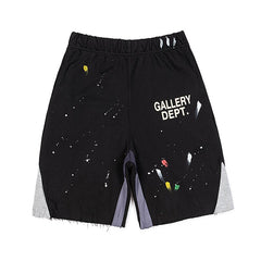 Gallery Dept Paint‑Splatter Spliced Sweat Shorts