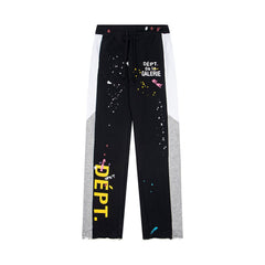 Gallery Dept Color‑Block Paint‑Splatter Sweat Pants