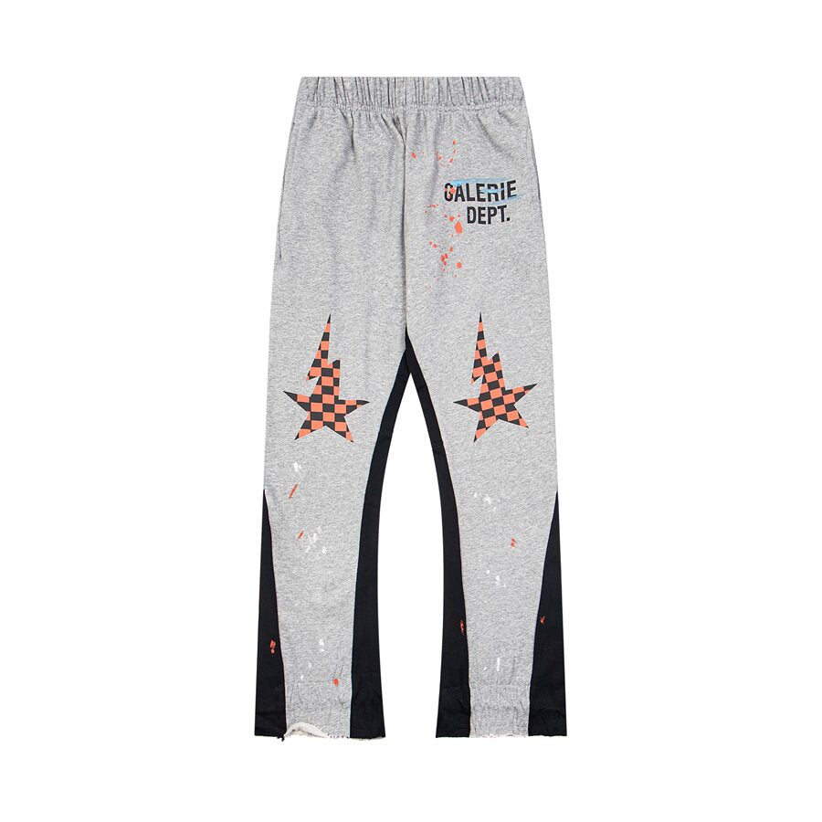 Gallery Dept Star‑Graphic Flare Sweat Pants