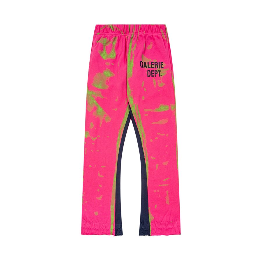 Gallery Dept Green Splash Flare Sweat Pants
