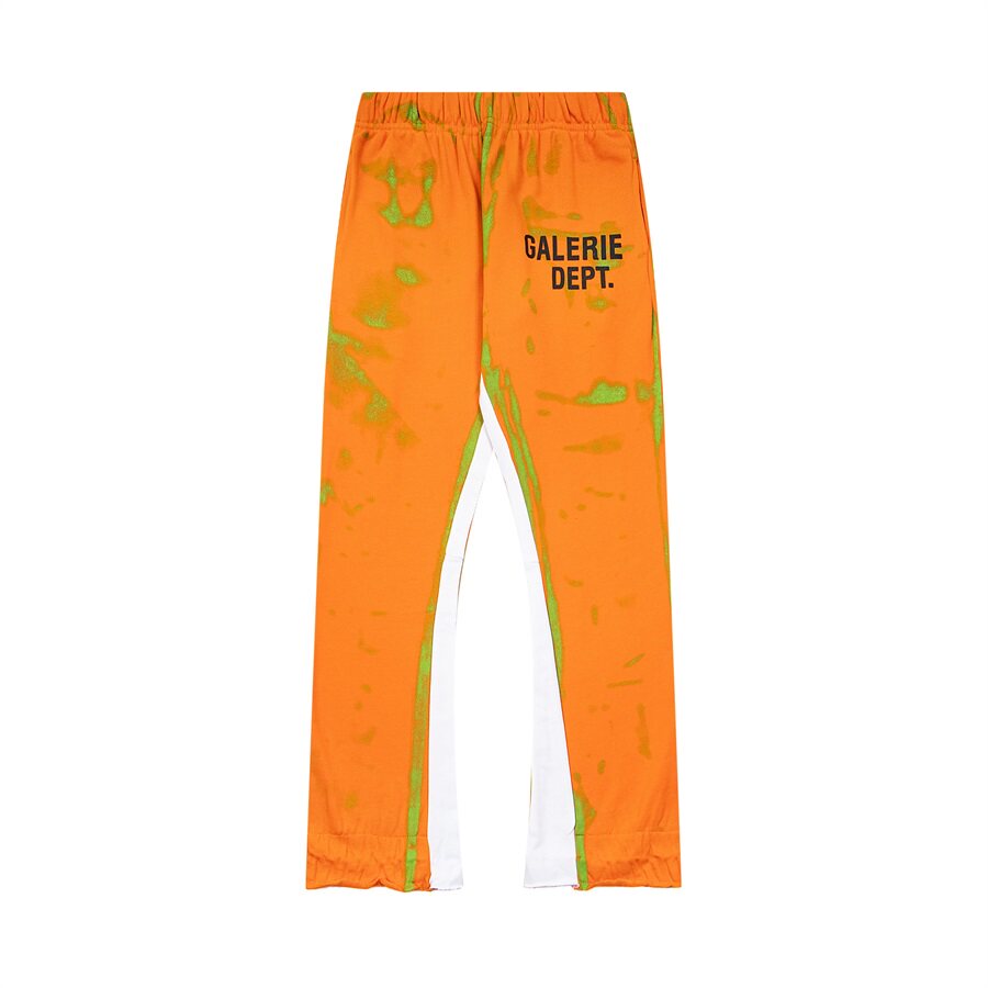Gallery Dept Green Splash Flare Sweat Pants