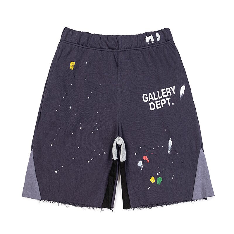 Gallery Dept Paint‑Splatter Spliced Sweat Shorts