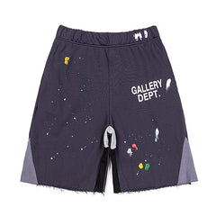Gallery Dept Paint‑Splatter Spliced Sweat Shorts