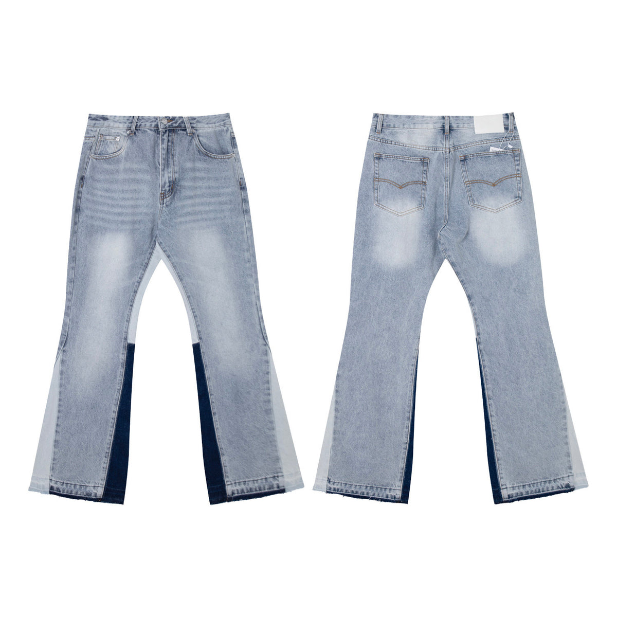 Gallery Dept Multi‑Tone Spliced Flare Jeans