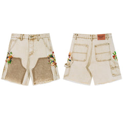 Gallery Dept Paint‑Splatter Carpenter Denim Shorts