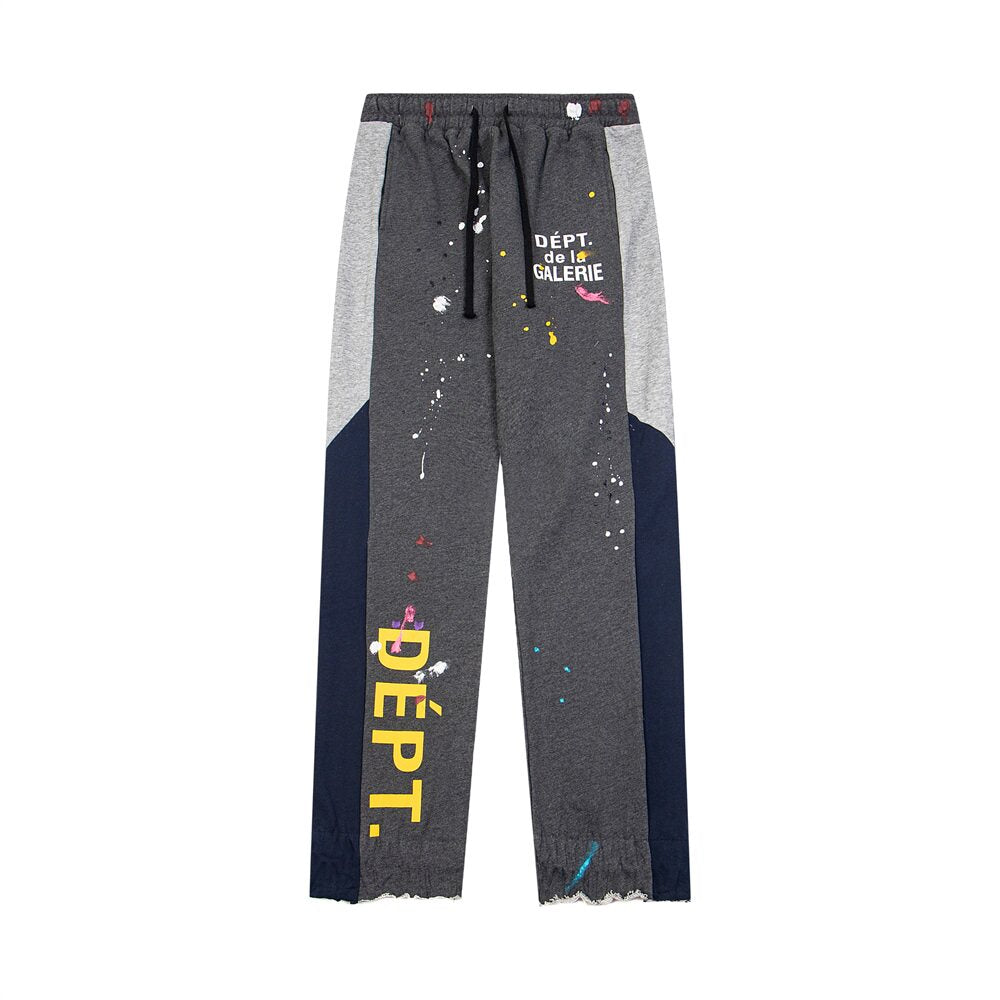 Gallery Dept Color‑Block Paint‑Splatter Sweat Pants