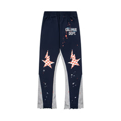 Gallery Dept Star‑Graphic Flare Sweat Pants