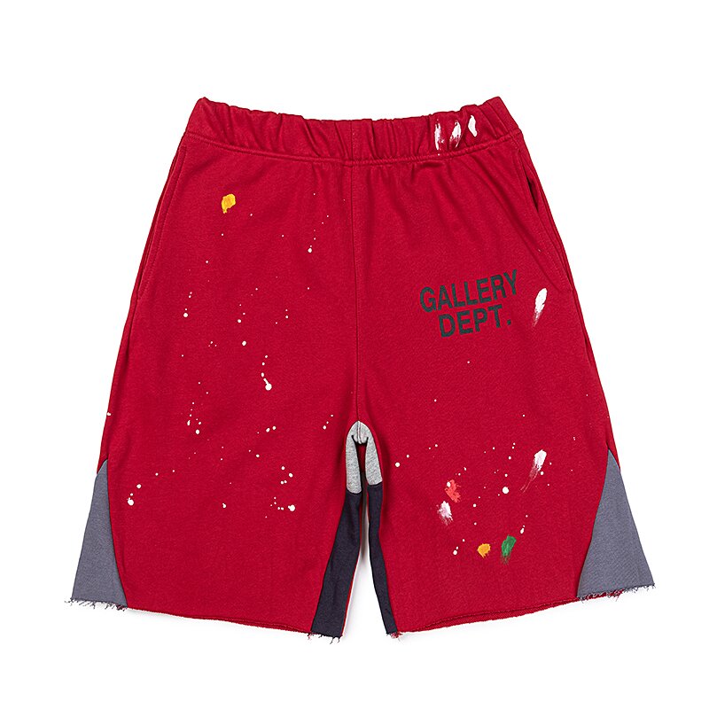 Gallery Dept Paint‑Splatter Spliced Sweat Shorts