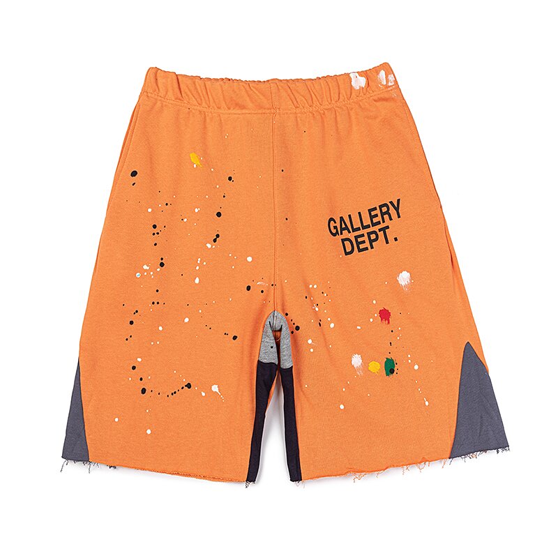 Gallery Dept Paint‑Splatter Spliced Sweat Shorts