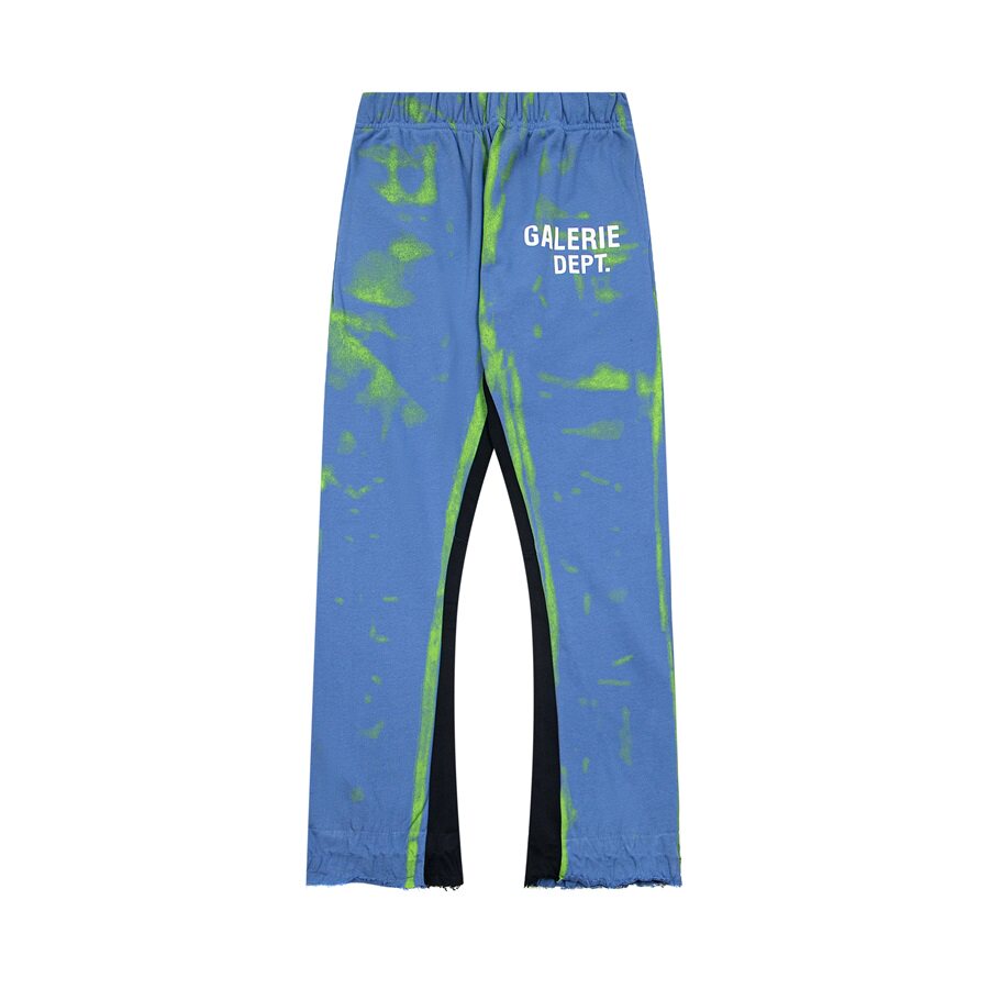 Gallery Dept Green Splash Flare Sweat Pants