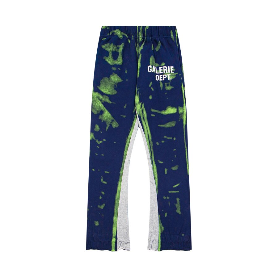 Gallery Dept Green Splash Flare Sweat Pants
