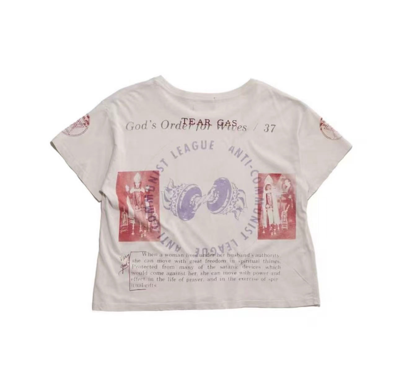 ERD League Symbol Text Cropped Vintage Tee