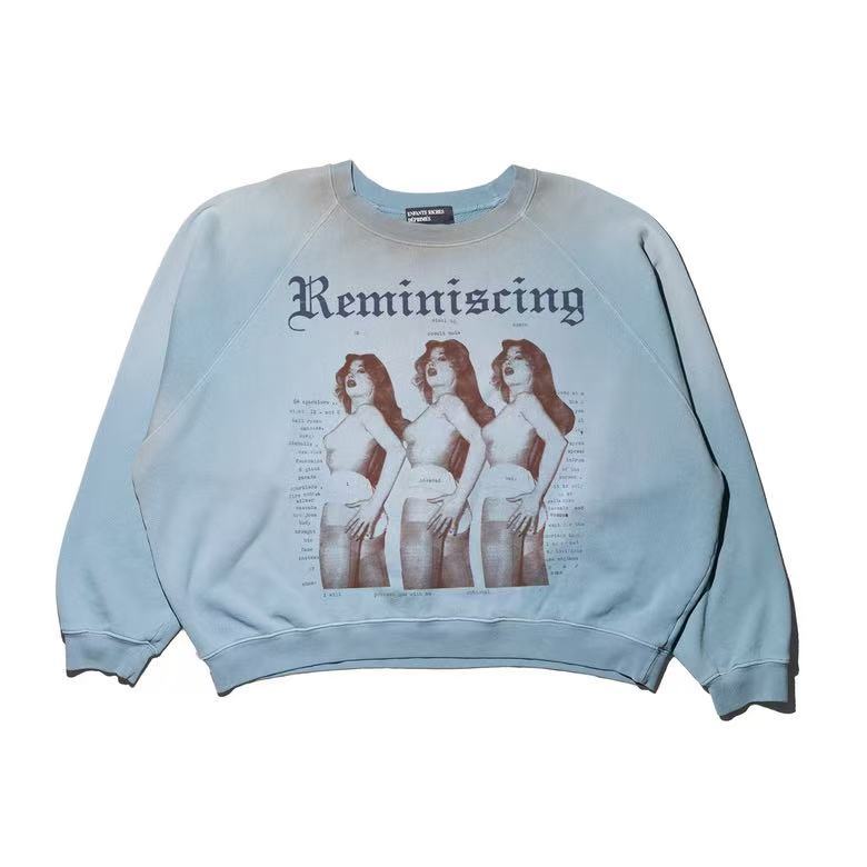ERD Faded Blue Figure Graphic Sweater